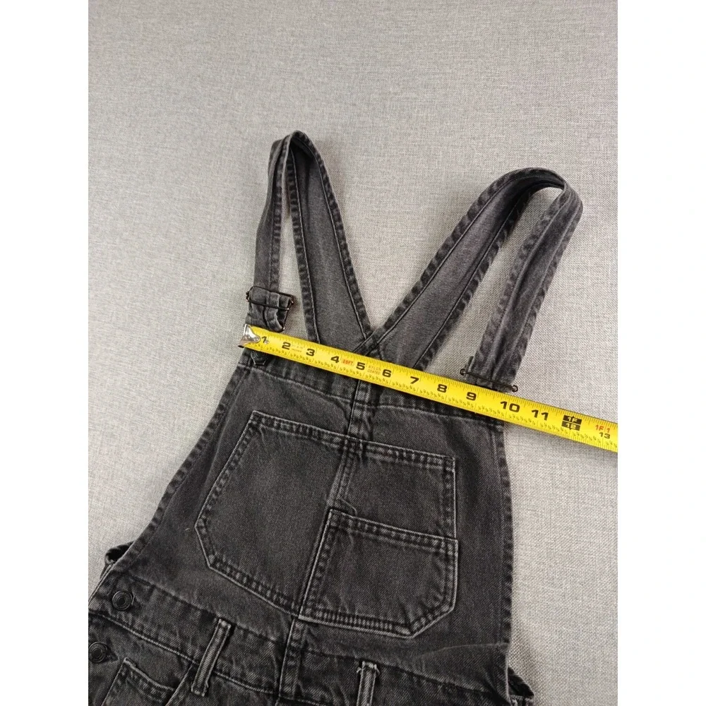 We The Free Ziggy Denim Overall Womens Size Xs Charcoal Straight Leg Boho